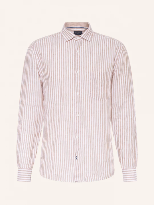Obrázek produktu Olymp Lněná Košile Casual Regular Fit bílá / béžová