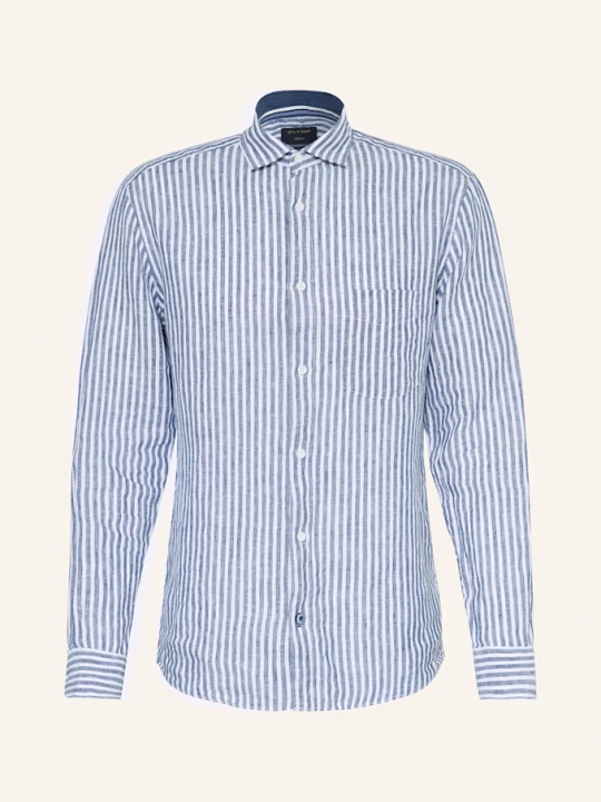 Obrázek produktu Olymp Lněná Košile Casual Regular Fit bílá / modrá