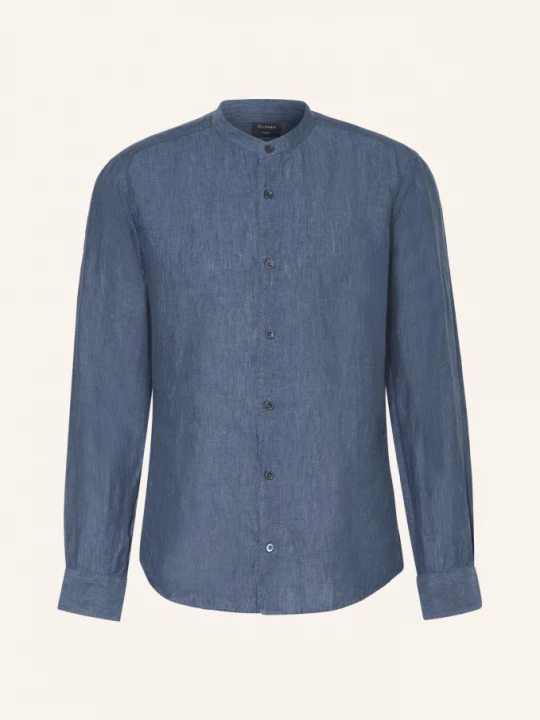 Obrázek produktu Olymp Lněná Košile Casual Regular Fit Se Stojáčkem modrá