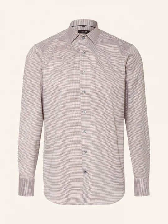 Obrázek produktu Olymp Signature Košile Signature Tailored Fit hnědá / bílá