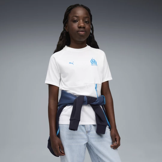 Obrázek produktu Olympique de Marseille PUMATECH Pocket Tee Youth, Clothing, White/Azure