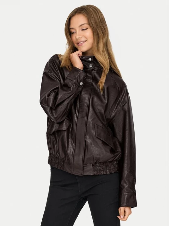 Obrázek produktu ONLY Bunda z imitace kůže Julia 15373024 Hnědá Loose Fit