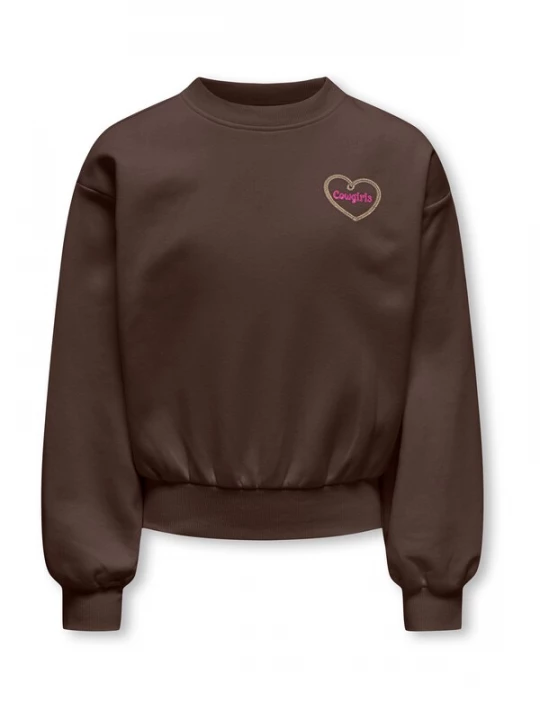 Obrázek produktu ONLY GIRLS Mikina 'KOGFLORINE' hnědá / olivová / pink / offwhite