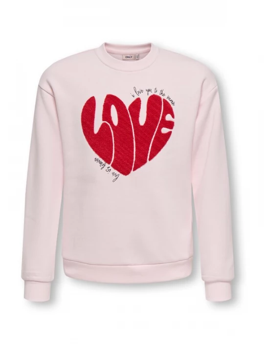 Obrázek produktu ONLY GIRLS Mikina 'KOGLOVELY' růže / tmavě červená / černá