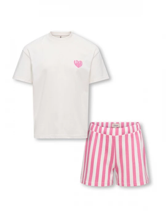 Obrázek produktu ONLY GIRLS Pyžamo 'KOGRila' pink / bílá