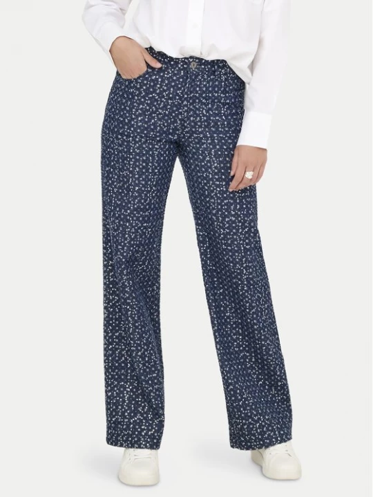 Obrázek produktu ONLY Kalhoty z materiálu Evita 15362397 Tmavomodrá Wide Leg