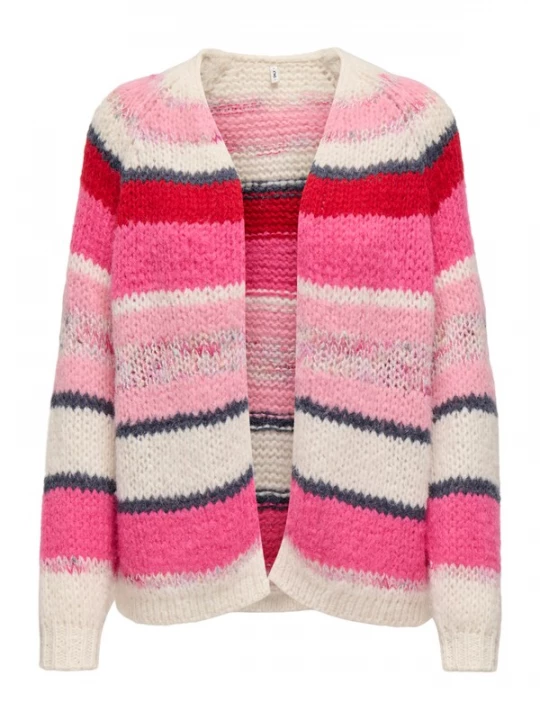 Obrázek produktu ONLY Kardigan 'ONLALYSSA' béžová / šedá / pink / červená