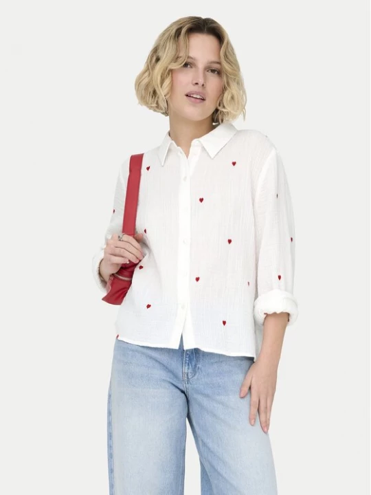 Obrázek produktu ONLY Košile Heart 15332482 Bílá Regular Fit