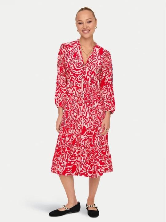 Obrázek produktu ONLY Košilové šaty Milana 15308233 Červená Loose Fit