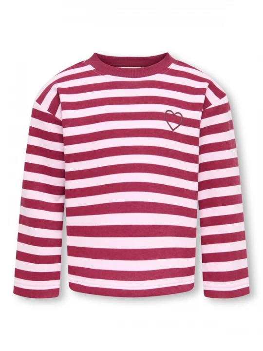 Obrázek produktu Only Mini Mikina 'KMGSWEAT' vínově červená / bílá