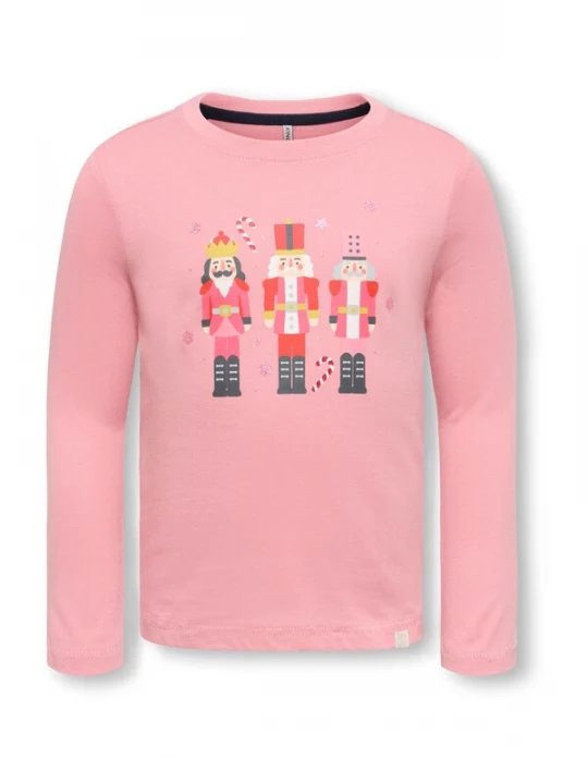 Obrázek produktu Only Mini Tričko 'KMGCANDYCANE' růžová / krvavě červená / černá / bílá