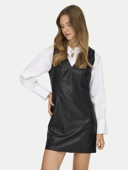 Obrázek produktu ONLY Šaty z imitace kůže Nelly 15360558 Černá Slim Fit