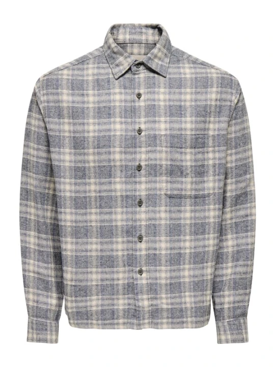 Obrázek produktu Only & Sons Košile 'ONSELIO' kouřově modrá / safírová / khaki