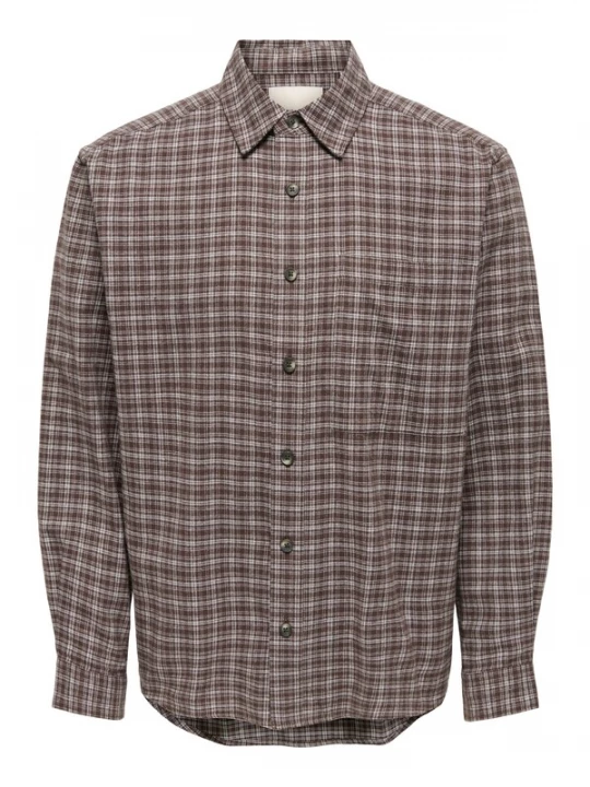 Obrázek produktu Only & Sons Košile 'ONSGUDMUND' hnědá / offwhite