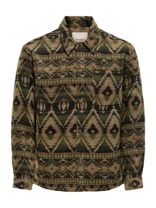 Obrázek produktu Only & Sons Přechodná bunda 'ONSDeal' cappuccino / khaki / tmavě zelená / černá