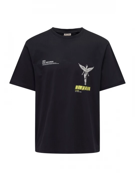 Obrázek produktu Only & Sons Tričko 'ONSNIRVANA' žlutá / černá / bílá