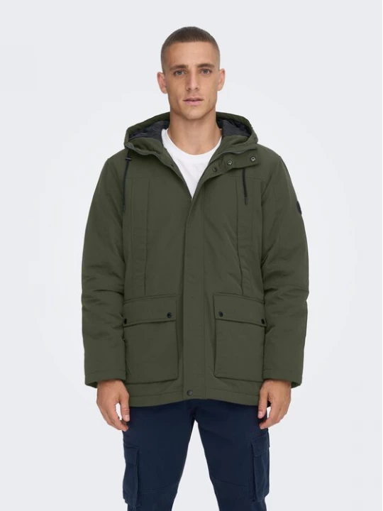 Obrázek produktu Only & Sons Zimní bunda 22022654 Šedá Regular Fit Zelená