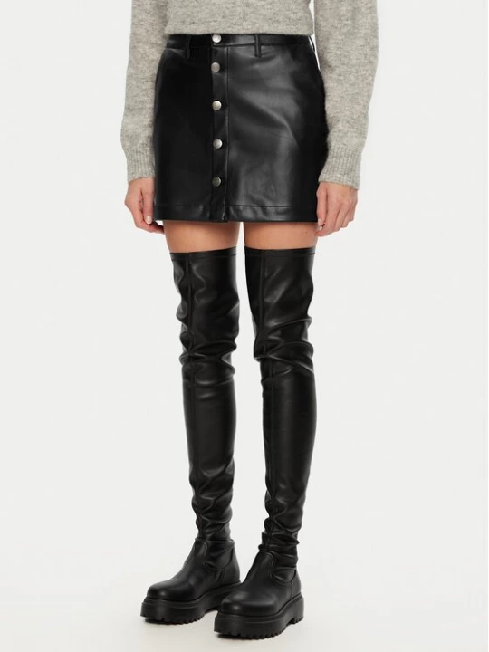 Obrázek produktu ONLY Sukně z imitace kůže Amazing 15331876 Černá Slim Fit