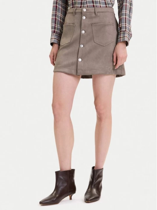 Obrázek produktu ONLY Sukně z imitace kůže Amazing 15351289 Béžová Slim Fit