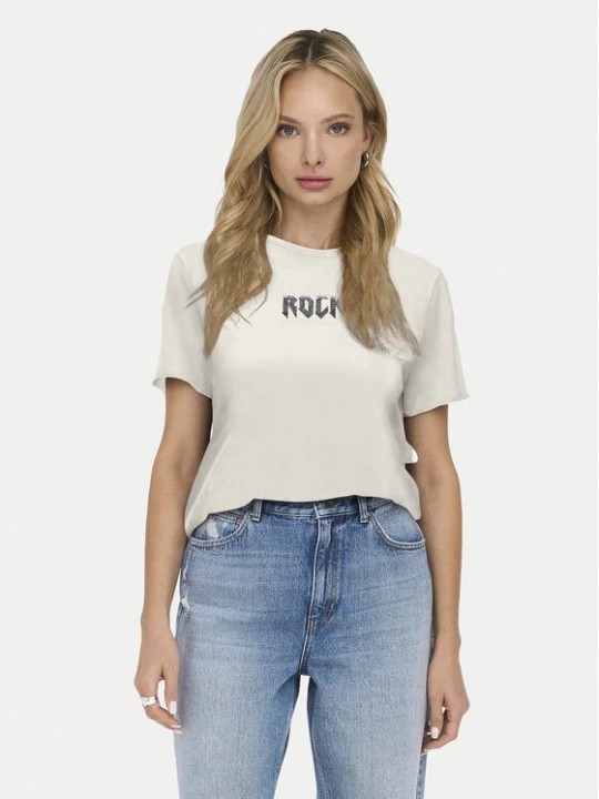 Obrázek produktu ONLY T-Shirt Lucy 15307412 Écru Regular Fit Krémová