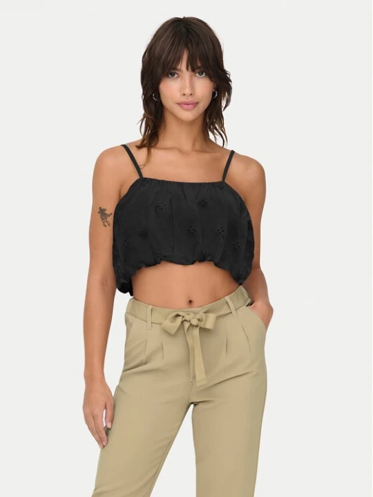 Obrázek produktu ONLY Top Lou 15342566 Černá Cropped Fit