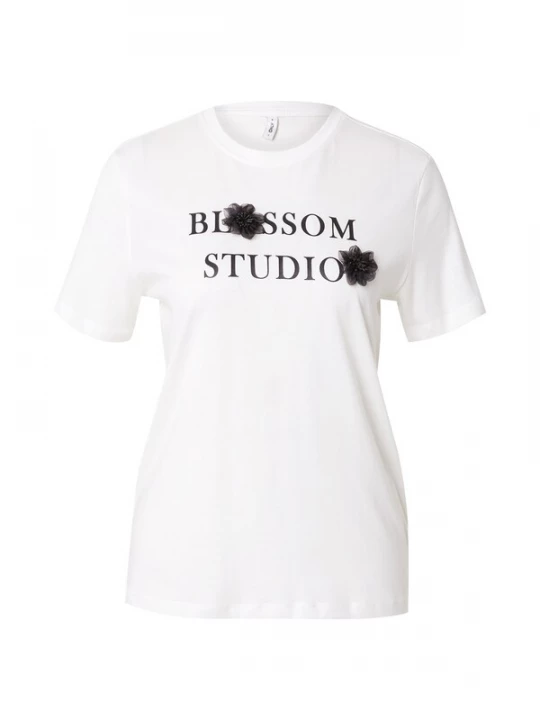 Obrázek produktu ONLY Tričko 'ONLBLOSSOM' černá / bílá