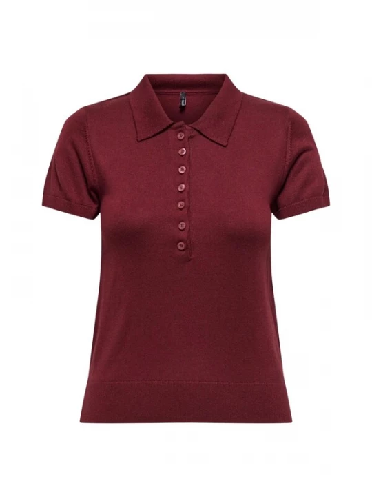 Obrázek produktu ONLY Tričko 'ONLY ONLCATHERINE SS POLO NECK EX KNT POLO' bordó