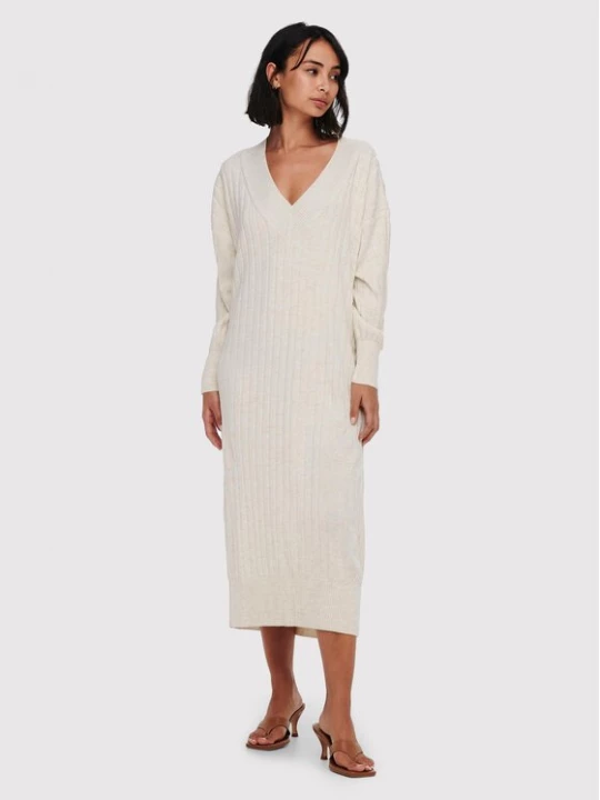 Obrázek produktu ONLY Úpletové šaty New Tessa 15236372 Béžová Regular Fit