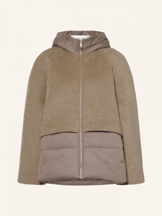 Obrázek produktu Opus Prošívaná Bunda Halenkos Z Kombinace Materiálů černošedá / khaki