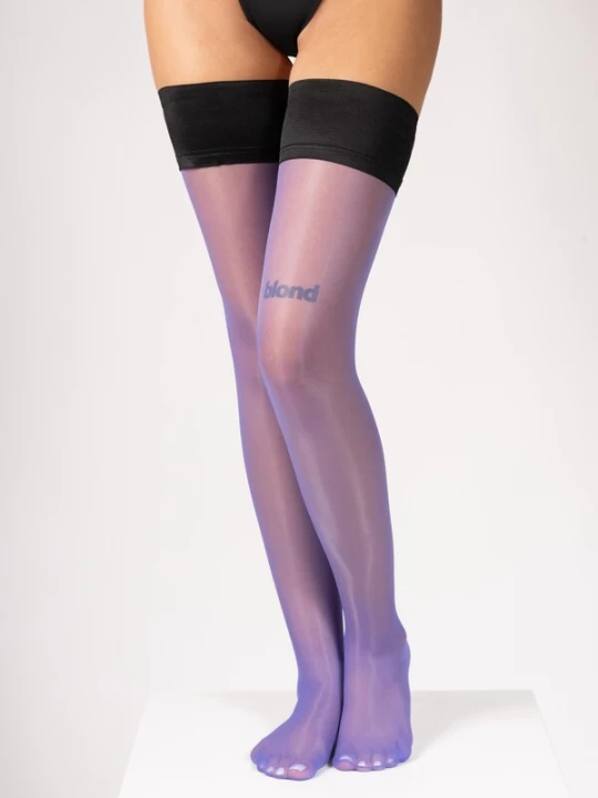 Obrázek produktu OrGasm Samodržící punčochy 'Stay Up Stockings' fialový melír