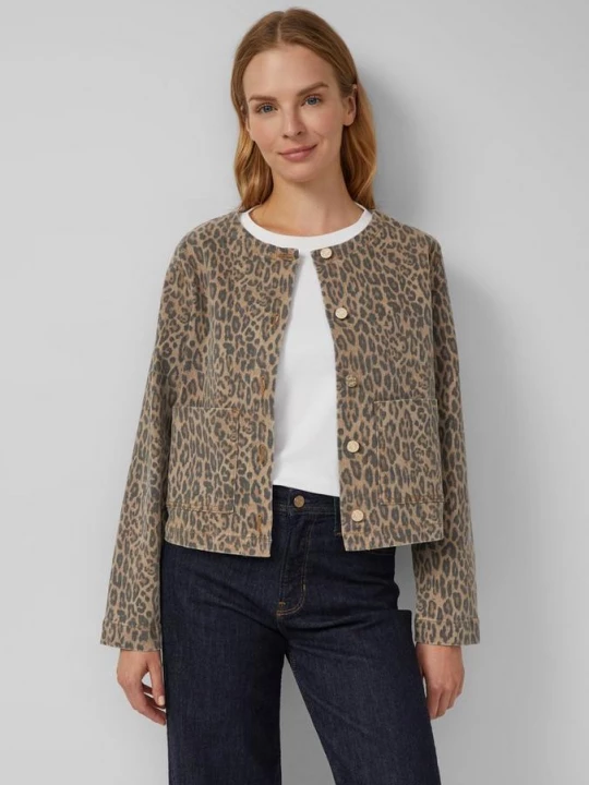 Obrázek produktu Oříznutá džínová bunda s leopardím potiskem s.Oliver