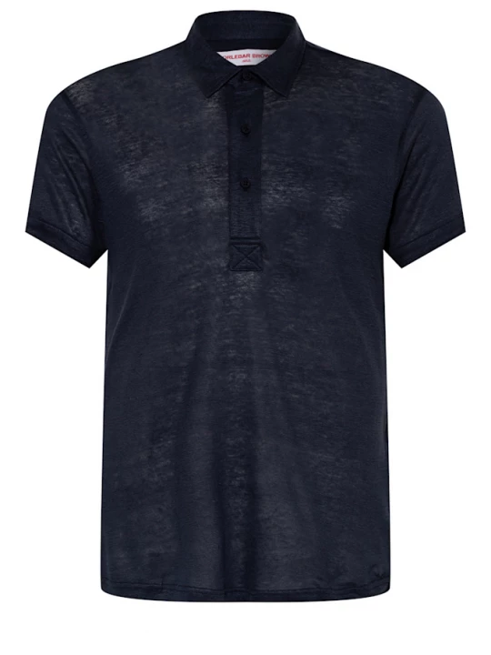 Obrázek produktu Orlebar Brown Polo Tričko Sebastian Z Lnu tmavě modrá