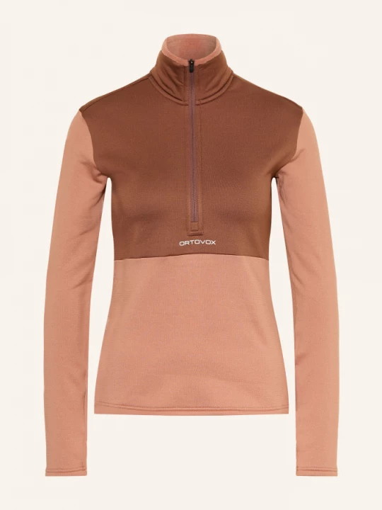 Obrázek produktu Ortovox Fleecový Svetr Fleece Light Zip Neck starorůžová / tmavě červená