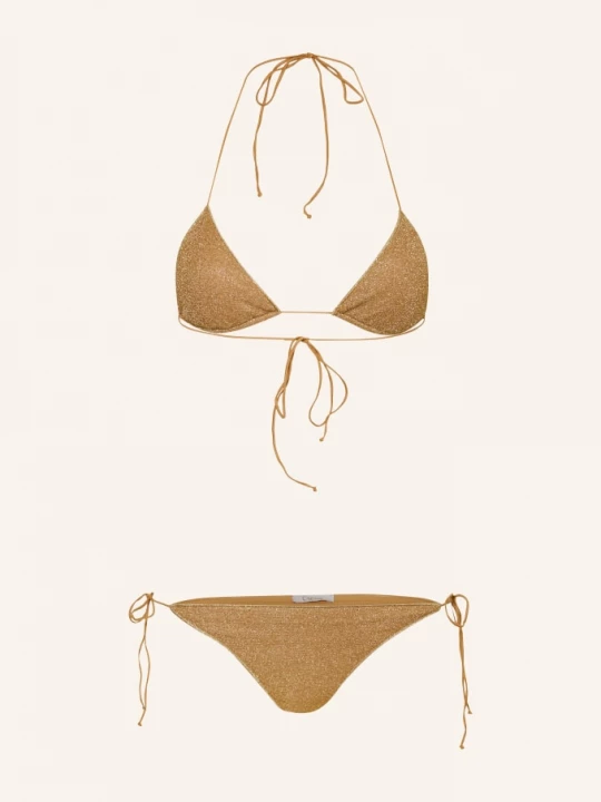 Obrázek produktu Oséree Bikiny S Trojúhelníkovým Horním Dílem Lumiere S Třpytivou Přízí zlatá