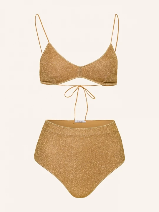 Obrázek produktu Oséree Trojúhelníkové Bikiny Lumiere S Třpytivou Nití zlatá