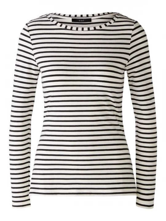 Obrázek produktu OUI Tričko 'SUMIKO'  černá / offwhite