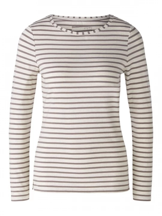 Obrázek produktu OUI Tričko 'Sumiko' hnědá / offwhite