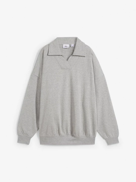 Obrázek produktu Oversize mikina s výstřihem do V a límcem polo BonPrix