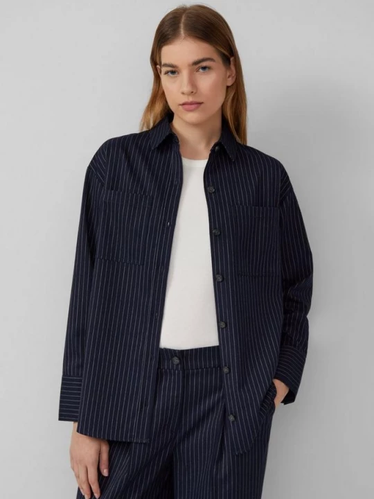 Obrázek produktu Oversized overshirt s proužky s.Oliver modrá