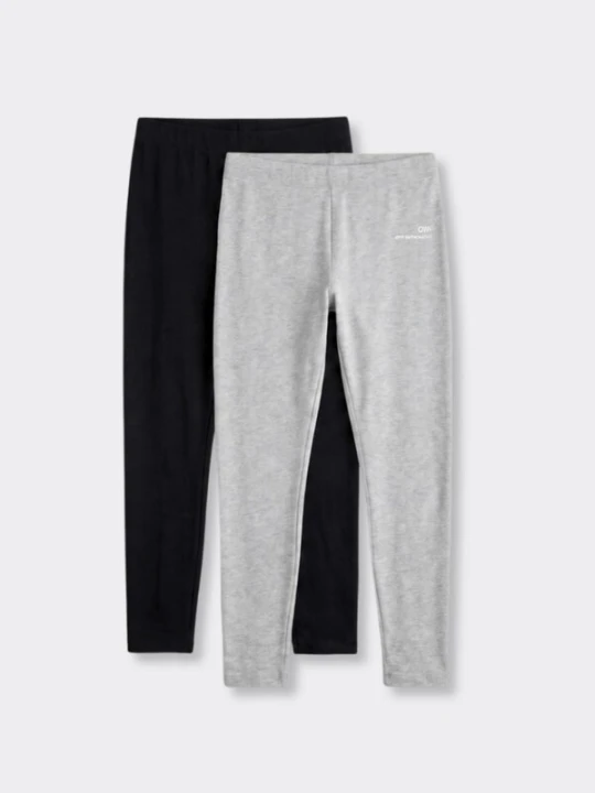 Obrázek produktu OWN Off With Nature Legíny 'Leggings Nero e Grigio Chiaro Melange - Set da 2' černá