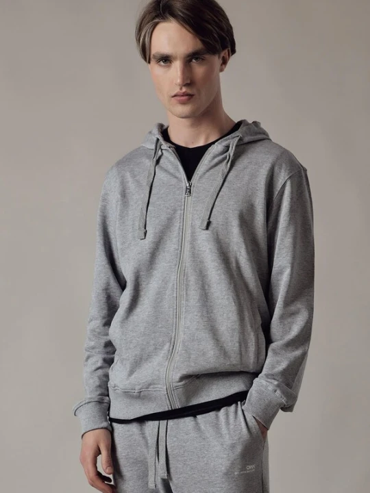 Obrázek produktu OWN Off With Nature Mikina 'Felpa con Cappuccio e Zip' světle šedá