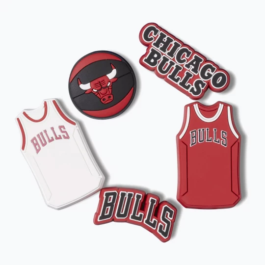 Obrázek produktu Ozdoba na boty Crocs Jibbitz™ NBA Chicago Bulls 5 ks. Červená