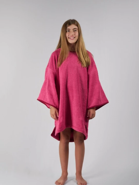 Obrázek produktu Pacifique Sud Koupací plášť 'Poncho Surf' tmavě růžová