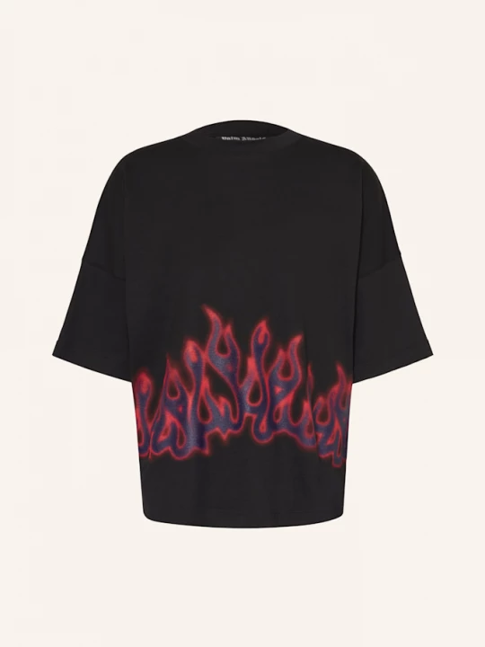 Obrázek produktu Palm Angels Oversized Tričko Flames černá