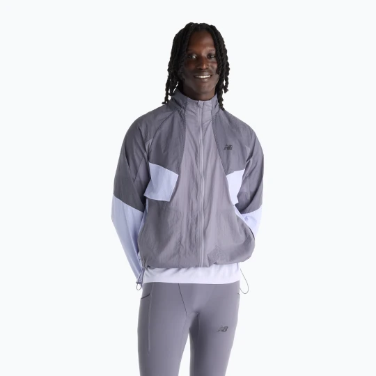 Obrázek produktu Pánská běžecká bunda New Balance Reflective RC Jacket off-line grey / smoked violet