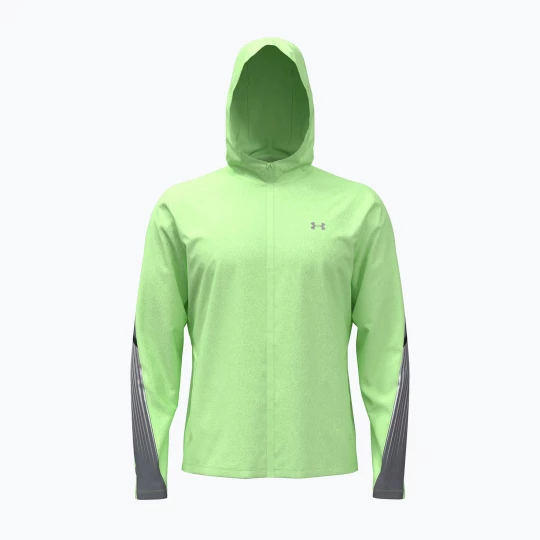 Obrázek produktu Pánská běžecká bunda Under Armour Velociti Storm Hooded lumos lime / white Zelená