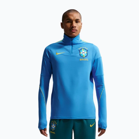 Obrázek produktu Pánská fotbalová mikina Nike Brazil Strike light photo blue / light menta / midwest gold