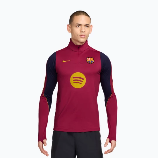 Obrázek produktu Pánská fotbalová mikina Nike FC Barcelona Strike Soccer Drill Top noble red / mineral yellow / mineral yellow