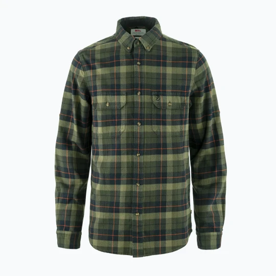 Obrázek produktu Pánská košile Fjällräven Singi Heavy Flannel black / deep forest Zelená