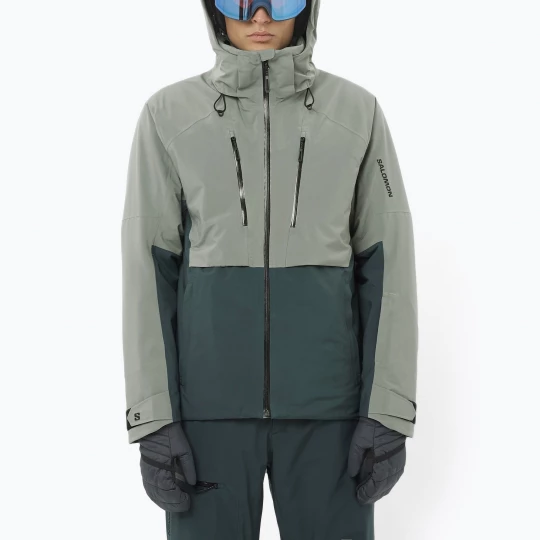 Obrázek produktu Pánská lyžařská bunda Salomon Brilliant 2.0 sedona sage / green šedá